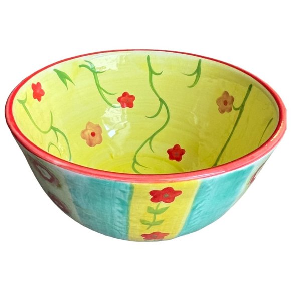 HTF! Kimberly Hodgen Cupcakes and Cartwheels Bowl & Plate Floral Scalloped READ - Picture 2 of 16